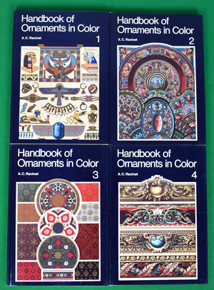 "Handbook Of Ornaments In Color Volumes 1-4" 1978 RACINET, A.C.