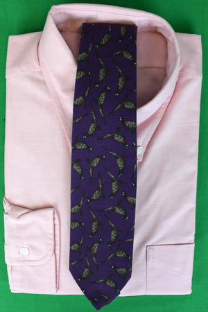Polo Ralph Lauren Purple Wool Challis Pheasant Club Tie