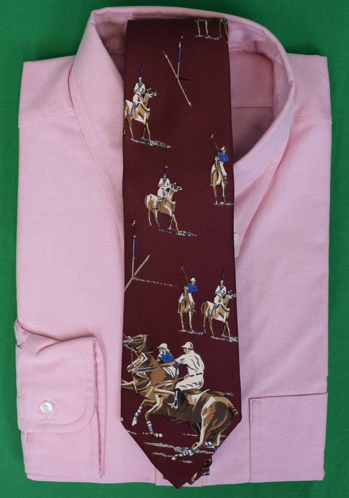"Chipp 2 Polo Match Burgundy Silk Club Tie" (SOLD)