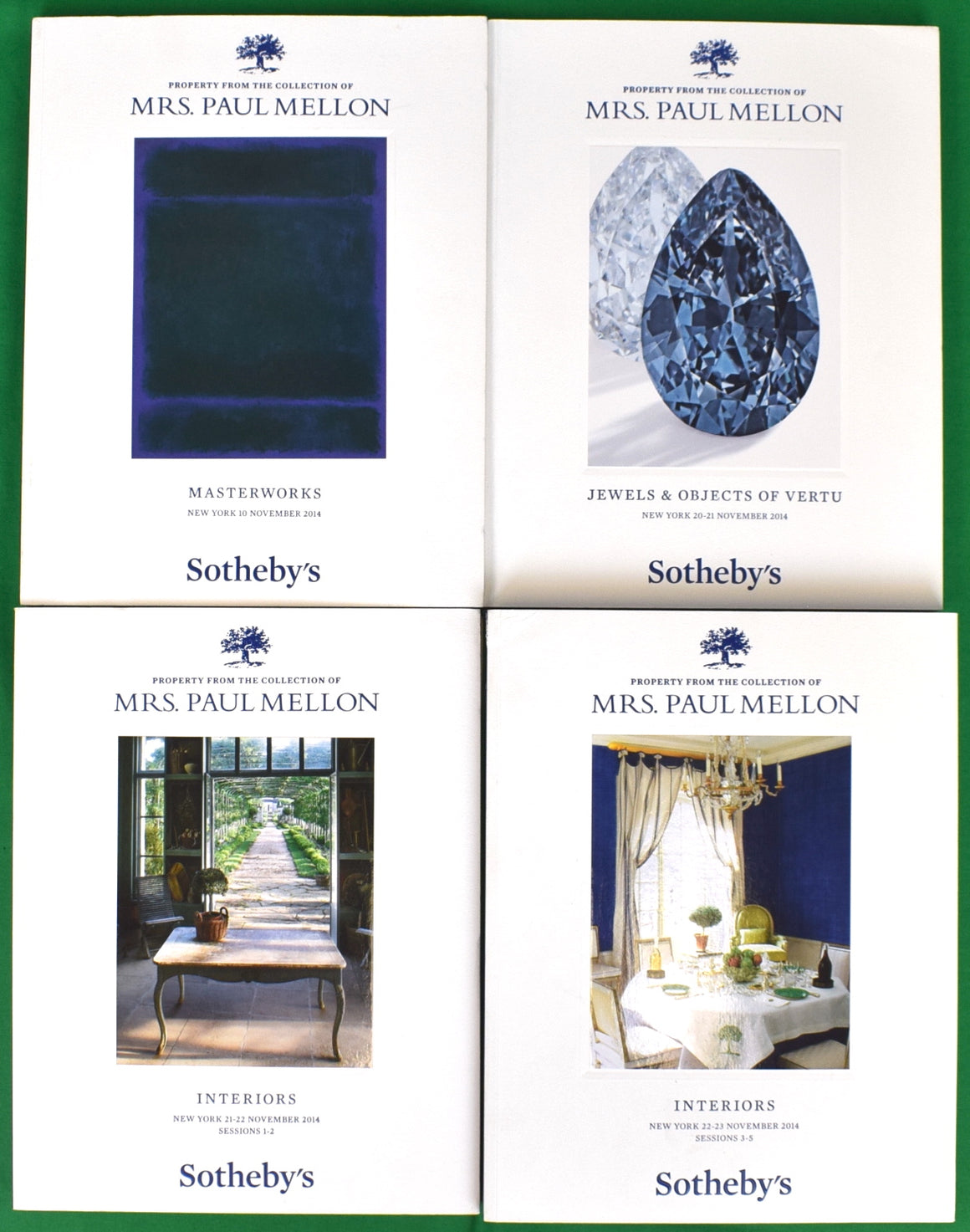 Property From The Collection Of Mrs. Paul Mellon: Interiors Sessions 1-2/ 3-5/ Masterworks/ Jewels & Objects Of Vertu 4 Vol 2014 Sotheby's New York