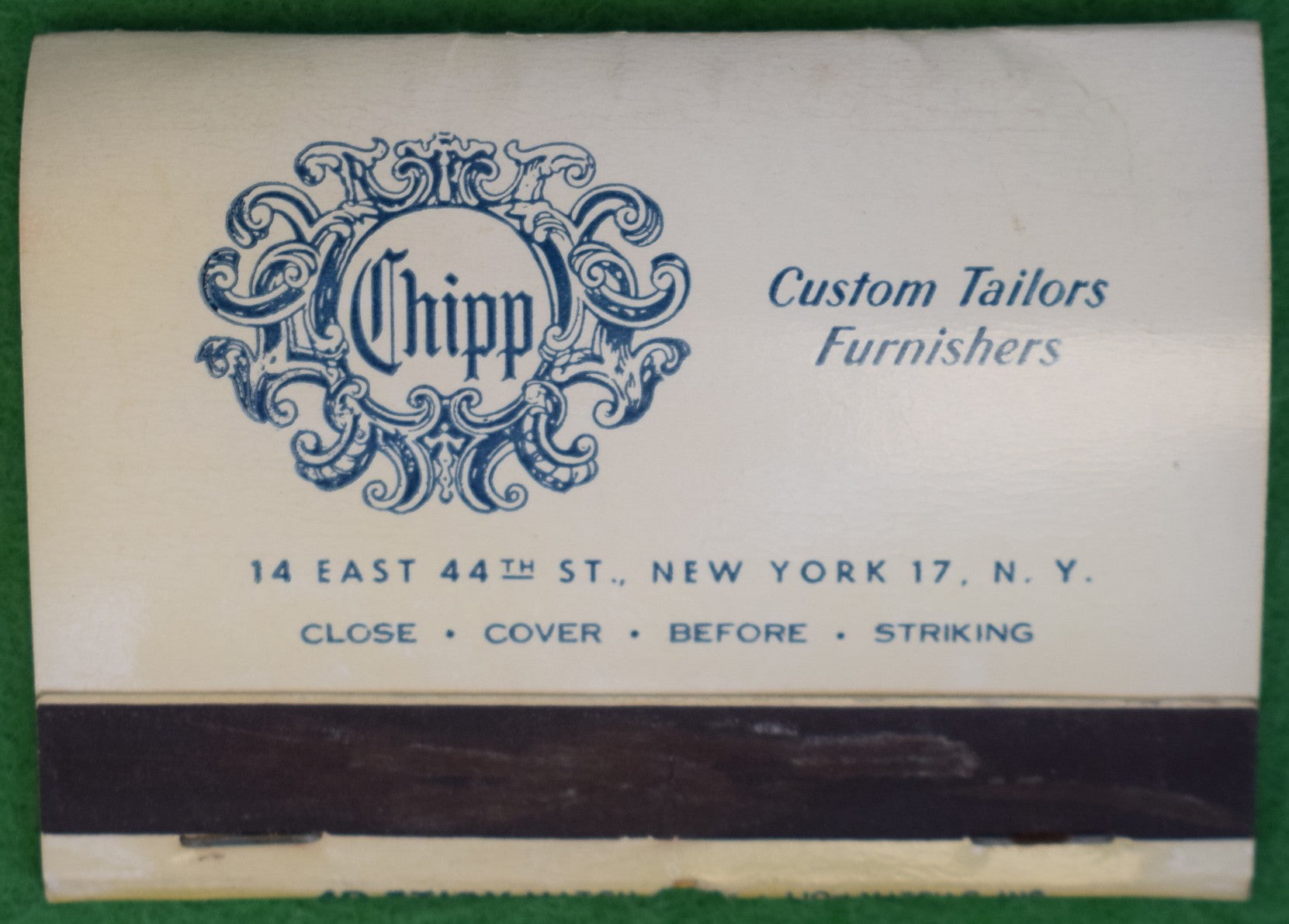 Chipp Tailors Furnishers Matchbook