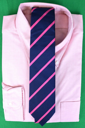 The Andover Shop x Seaward & Stearn English Navy w/ Pink Repp Stripe Tie (NWOT)