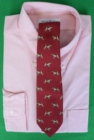 "Polo Ralph Lauren Red Silk/ Wool Terrier Club Tie" (SOLD)