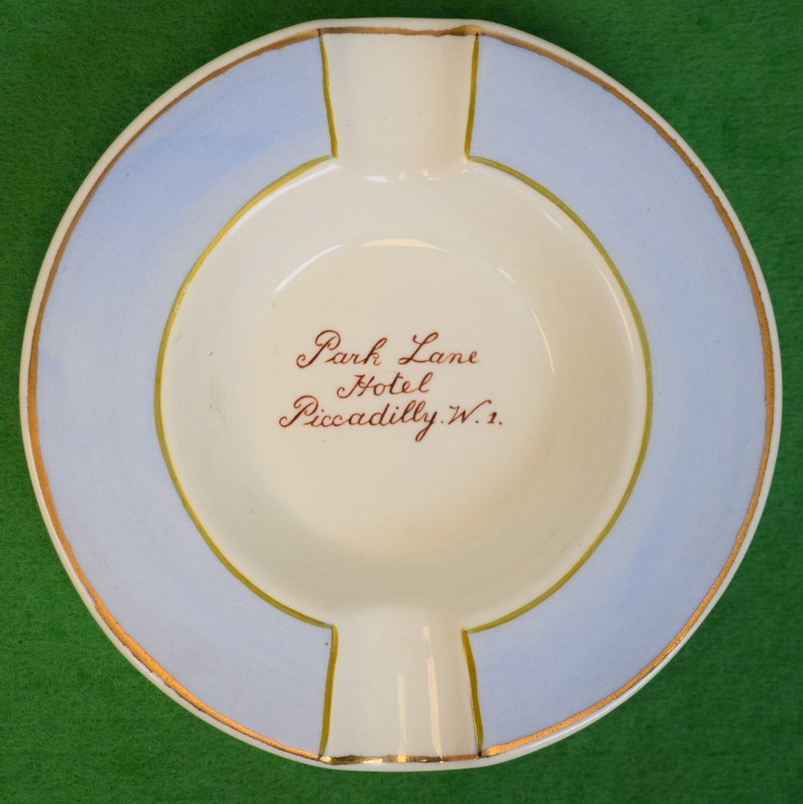 "Park Lane Hotel Piccadilly. W.1. Porcelain Ashtray"