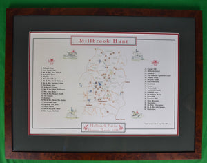 "Millbrook Hunt x Hallmark Farm Hunter Trials Map" 1999 Print by Jeremy Rugge-Price