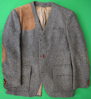 Harris Tweed HB English Shooting Jacket w/ Suede Elbow Patches/ Shoulder Pad Sz 40R