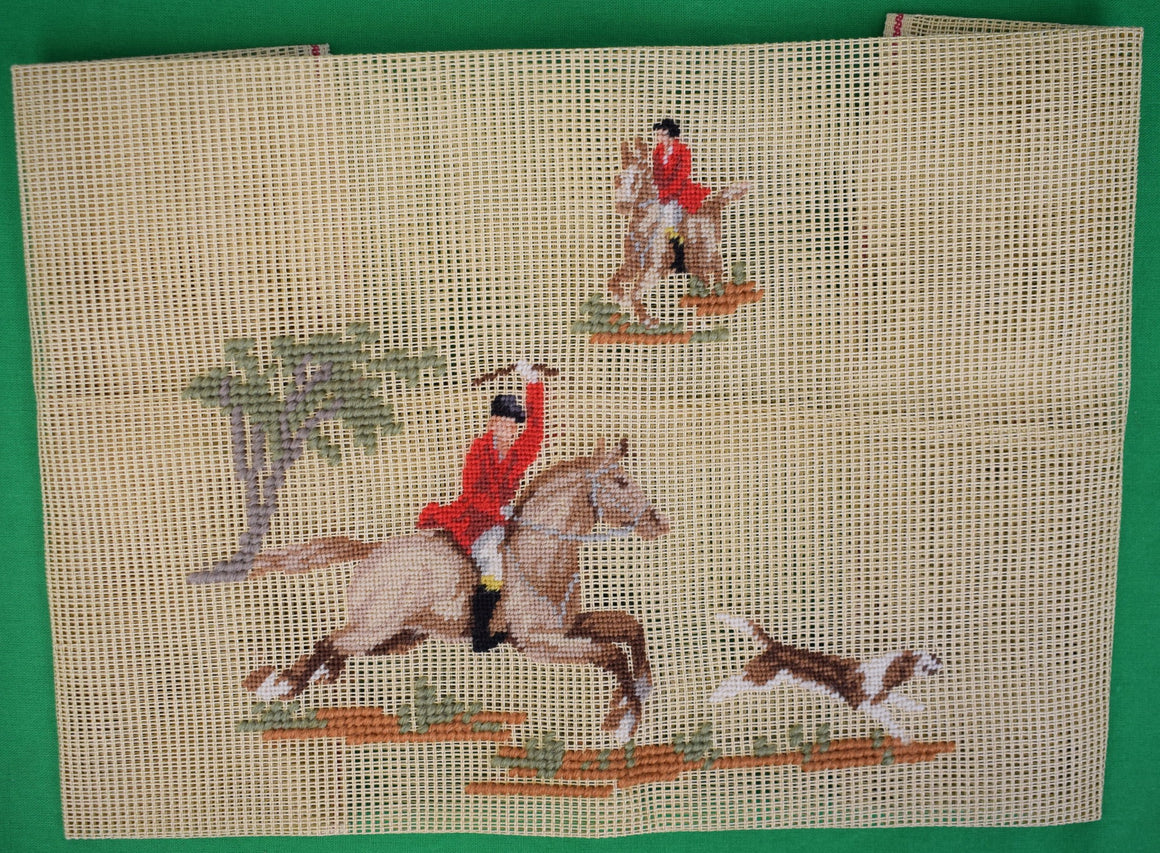 Petit Point Horses & Hound Fox Hunt Needlepoint Canvas (NWT)