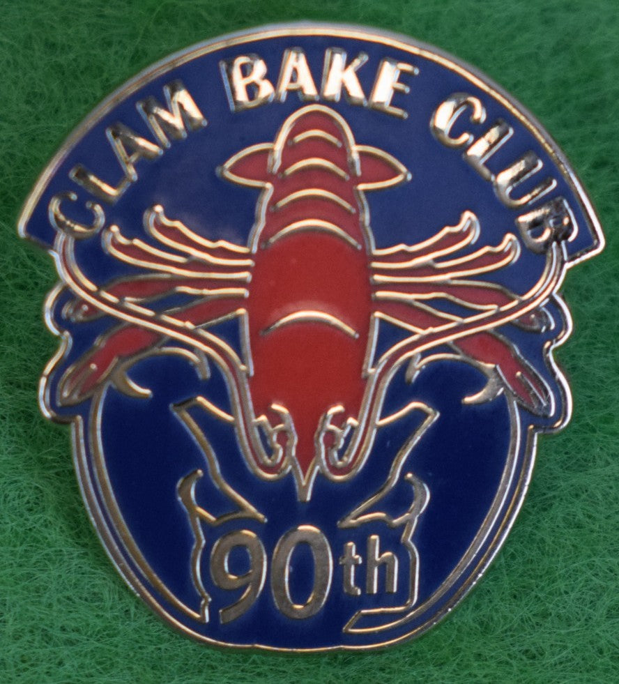Clam Bake Club 90th Anniversary Enamel Lapel Pin Newport, Rhode Island