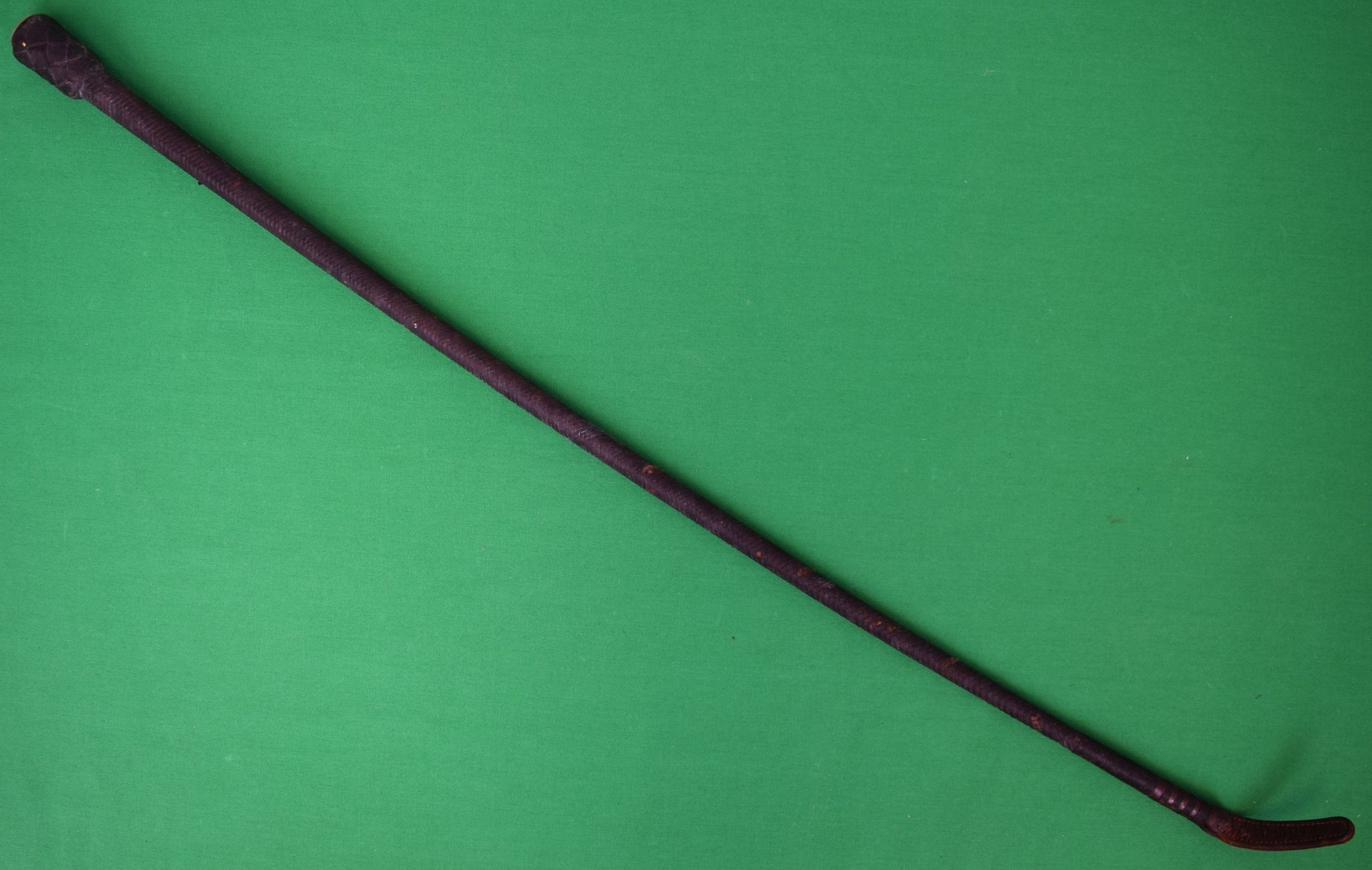 "Hermès Paris Leather Braided Riding Crop" Provenance: The Susie Hilfiger Collection