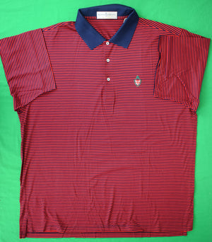 "Fox Chapel Golf Club x Fairway & Greene Red/ Navy Stripe S/S Shirt" Sz: XXL