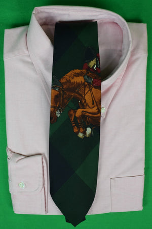 Polo Ralph Lauren Hunter Green/ Navy Equestrian Silk Tie