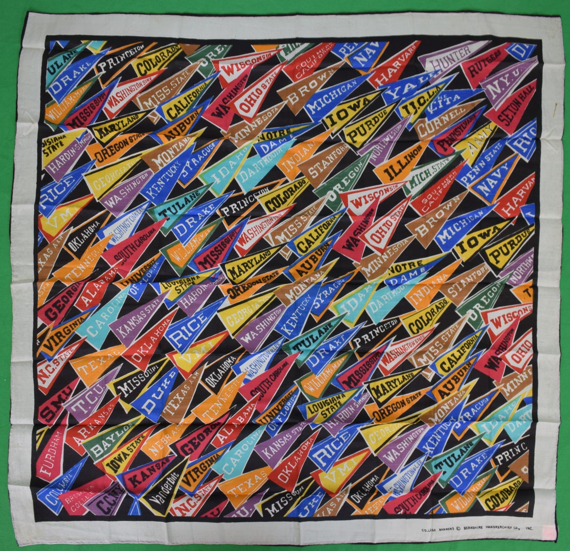 "Vintage College/ University Banners Scarf by Berkshire Handkerchief Co." (LNWOT)