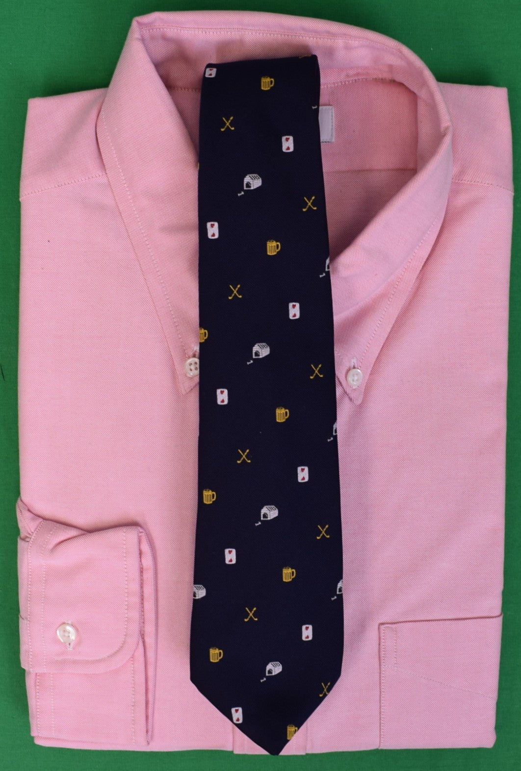 "Trimingham's Bermuda Navy Five Vices x Peek-a-Boo Club Tie"