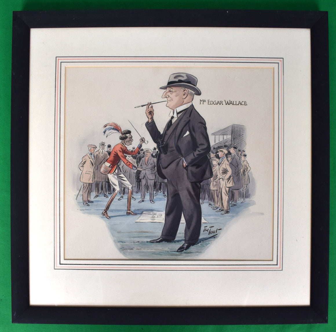 Mr Edgar Wallace Watercolour by Peter Ronald 'The Tout' Buchanan (British, 1881-1964)