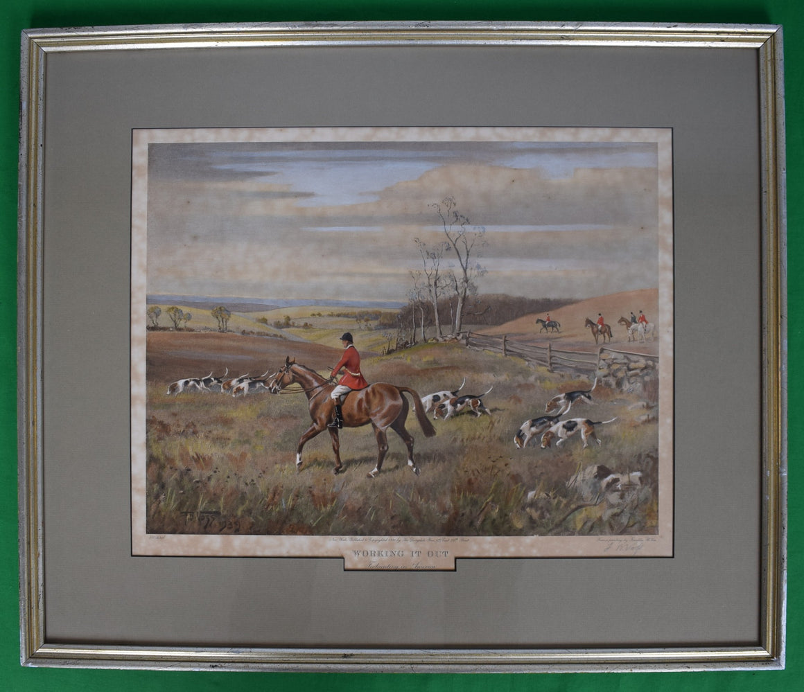 "Working It Out" Foxhunting In America 1941 Derrydale Press Print by Franklin B. Voss