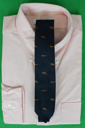 J. Press Navy English Silk Fox-Hunter Tie