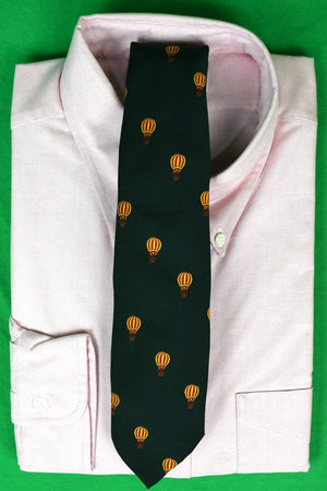 Chipp Hunter Green w/ Red/ Gold Balloon Print Poly Tie
