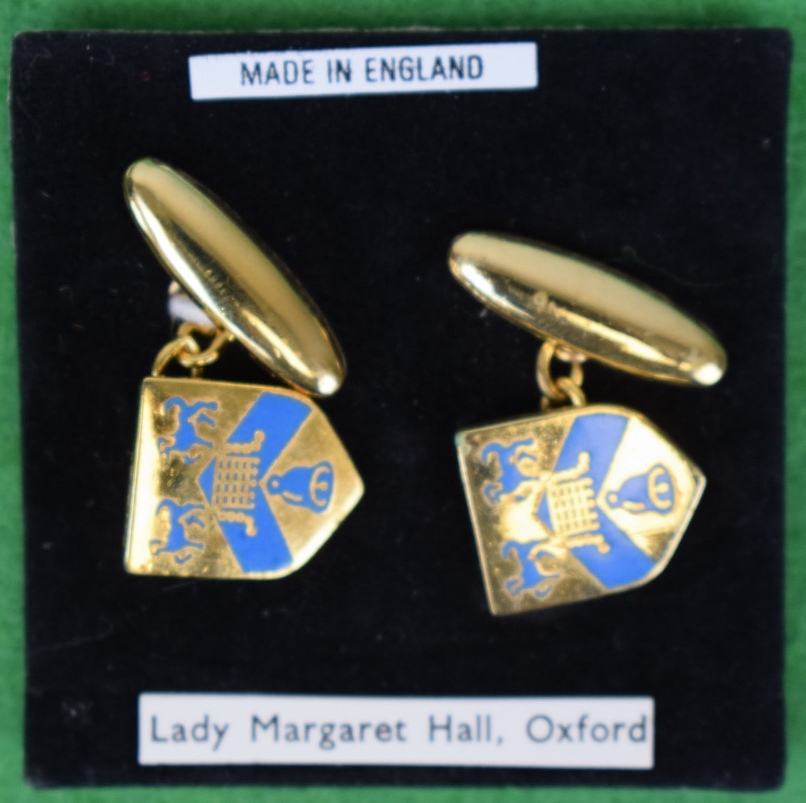 Lady Margaret Hall Oxford Crest Cufflinks Made In England (New)