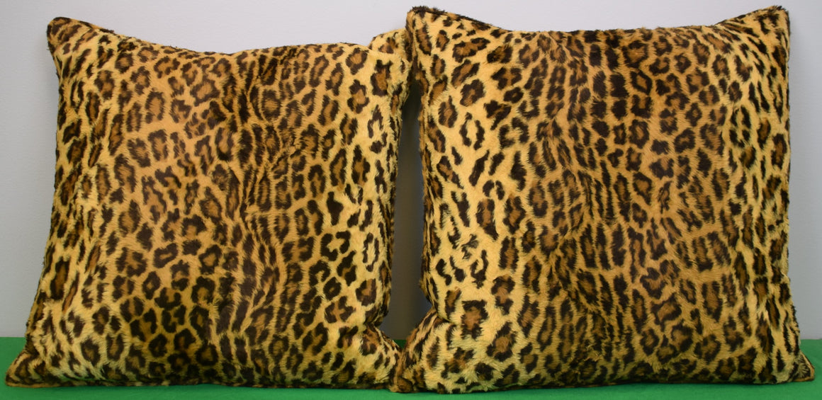 Pair x Leopard Print Fleece Pillows Provenance: The Susie Hilfiger Collection