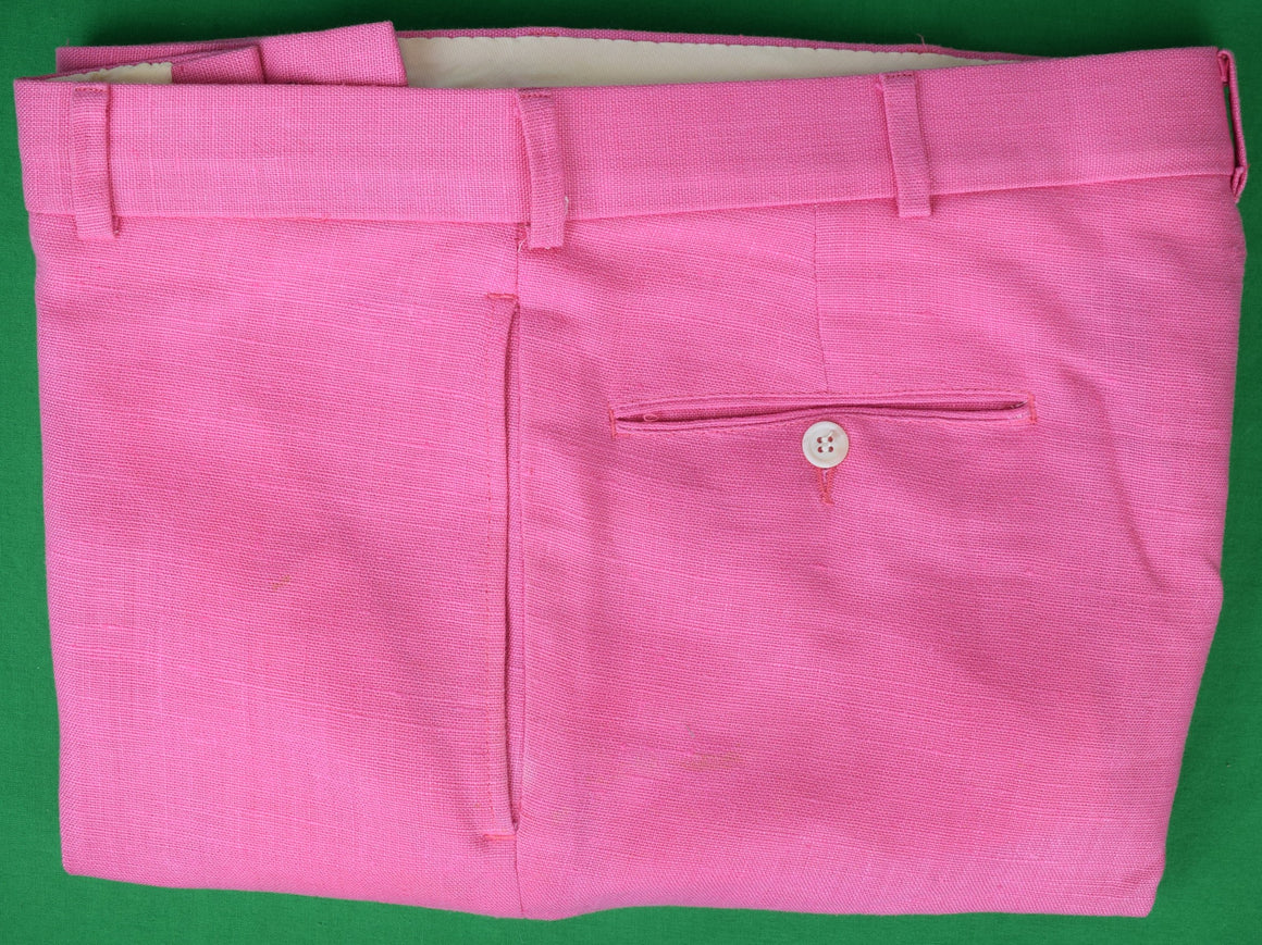 Chipp Hot Pink Linen Trousers Sz 36