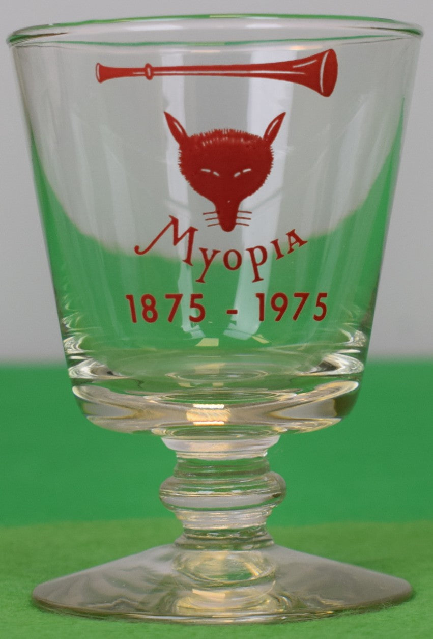 "Myopia Hunt Club 1875-1975 Centennial Cordial Glass"