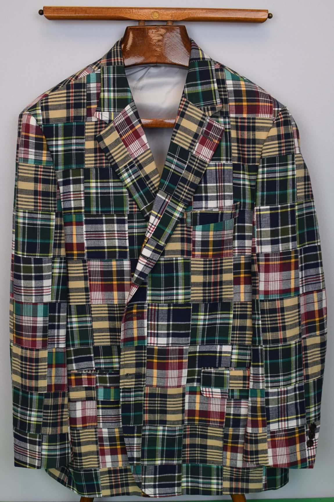 "J. Press Patchwork Authentic Madras Sport Coat Made-in-Canada" Sz 46R (LNWOT)
