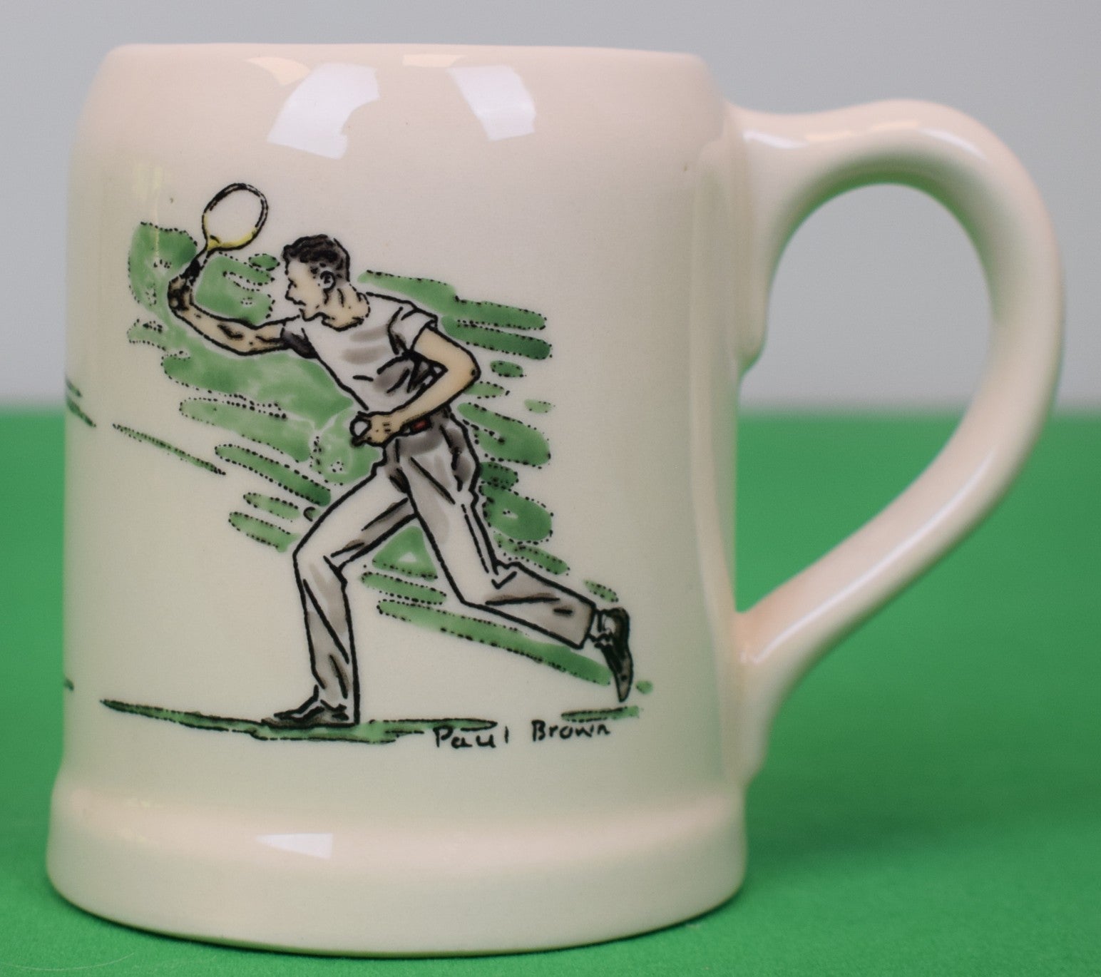 Paul Brown x Brooks Brothers Ceramic Mug w/ Tennis Player Scene