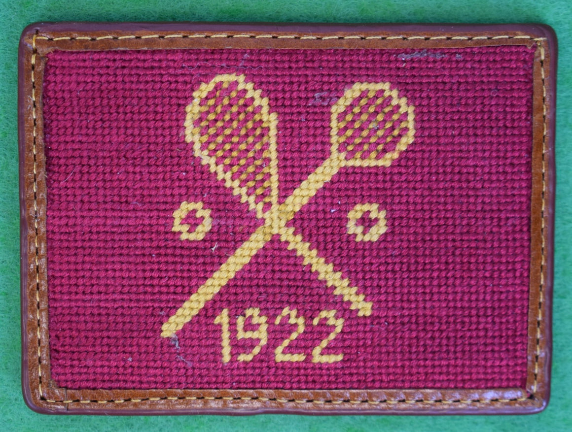 The Racquet Club Of Chicago x S&B Needlepoint Card Wallet (NWOT)