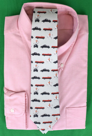 "Radnor Hunt Concours & Elegance Celadon Green Collector Car & Equestrian Hunter Silk Tie" (NWOT)