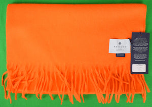 Begg & Co Scottish Cashmere Arran Oversized Hermes Orange Scarf (NWT)