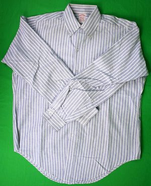 "Brooks Brothers Blue/ White Blazer Stripe OCBD Shirt" Sz 15 1/2-4 Made In USA