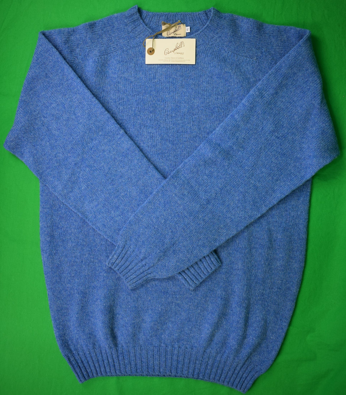 "Campbell's Of Beauly Scottish Shetland Wool Blue Lovat Crewneck Jumper/ Sweater" Sz XL (New w/ Tag)