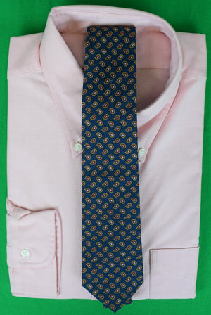 "The Andover Shop x Atkinsons Irish Poplin Navy Paisley Tie" (NWOT)