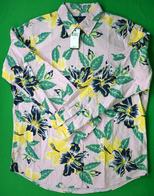 Ralph Lauren Pink OCBD Shirt w/ Tropical Print Sz XL (New w/ RL Tag)