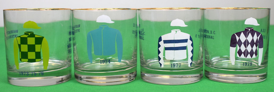 Set x 4 Washington, D.C. International c1970s Old Fashion Glasses