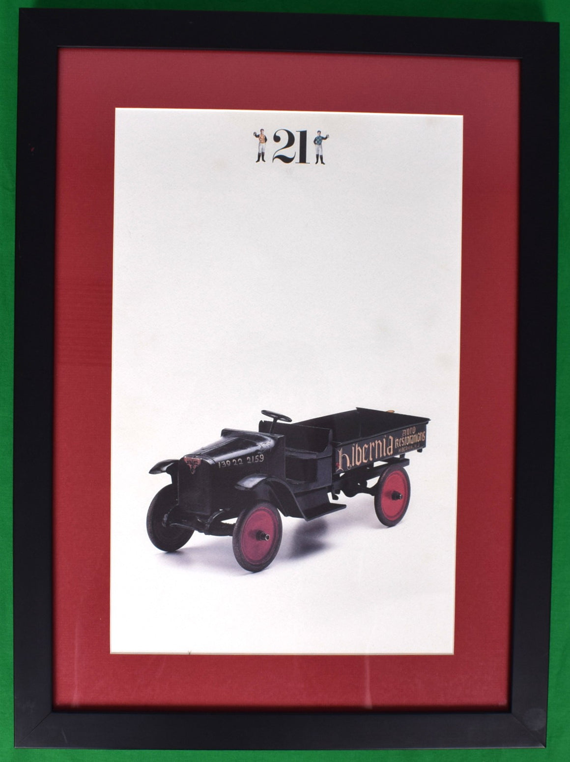 The "21" Club Framed Menu