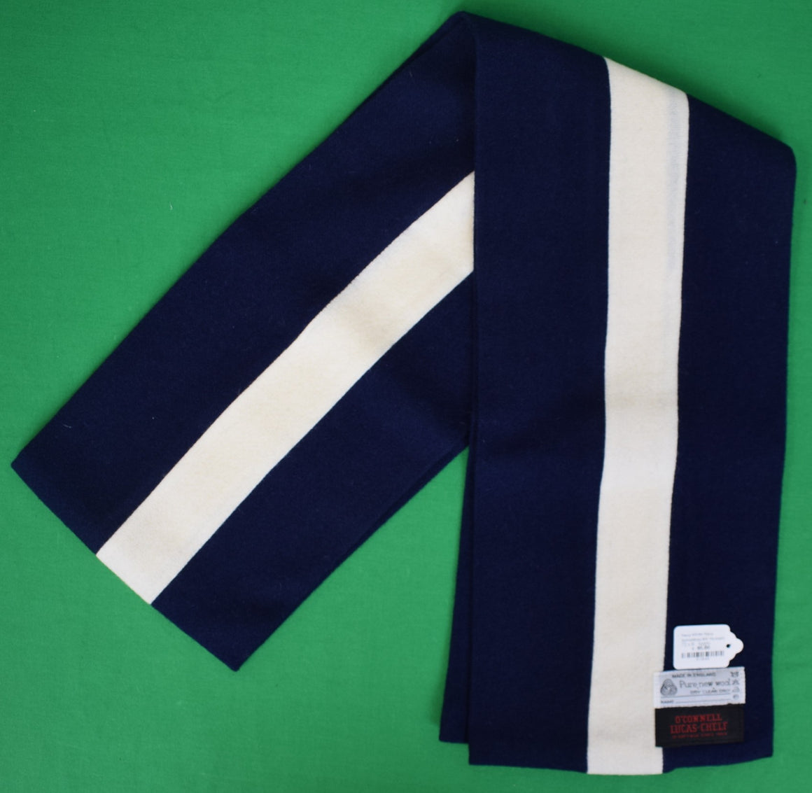 O'Connell's Schoolboy Scarf - 4th Hussars -Navy/ White (NWT)