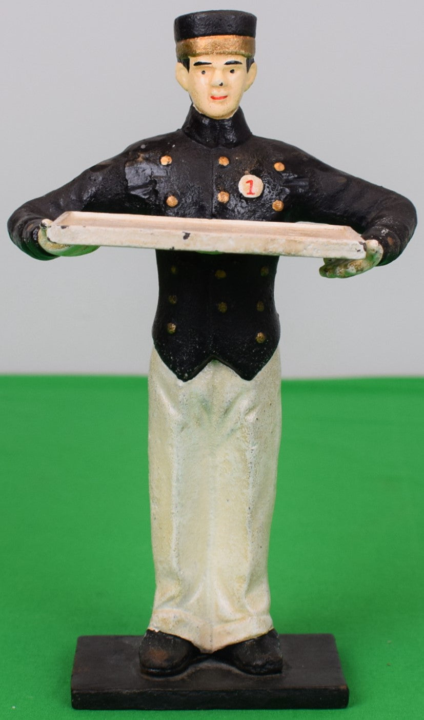 Bellhop Cast Iron Calling Card Stand