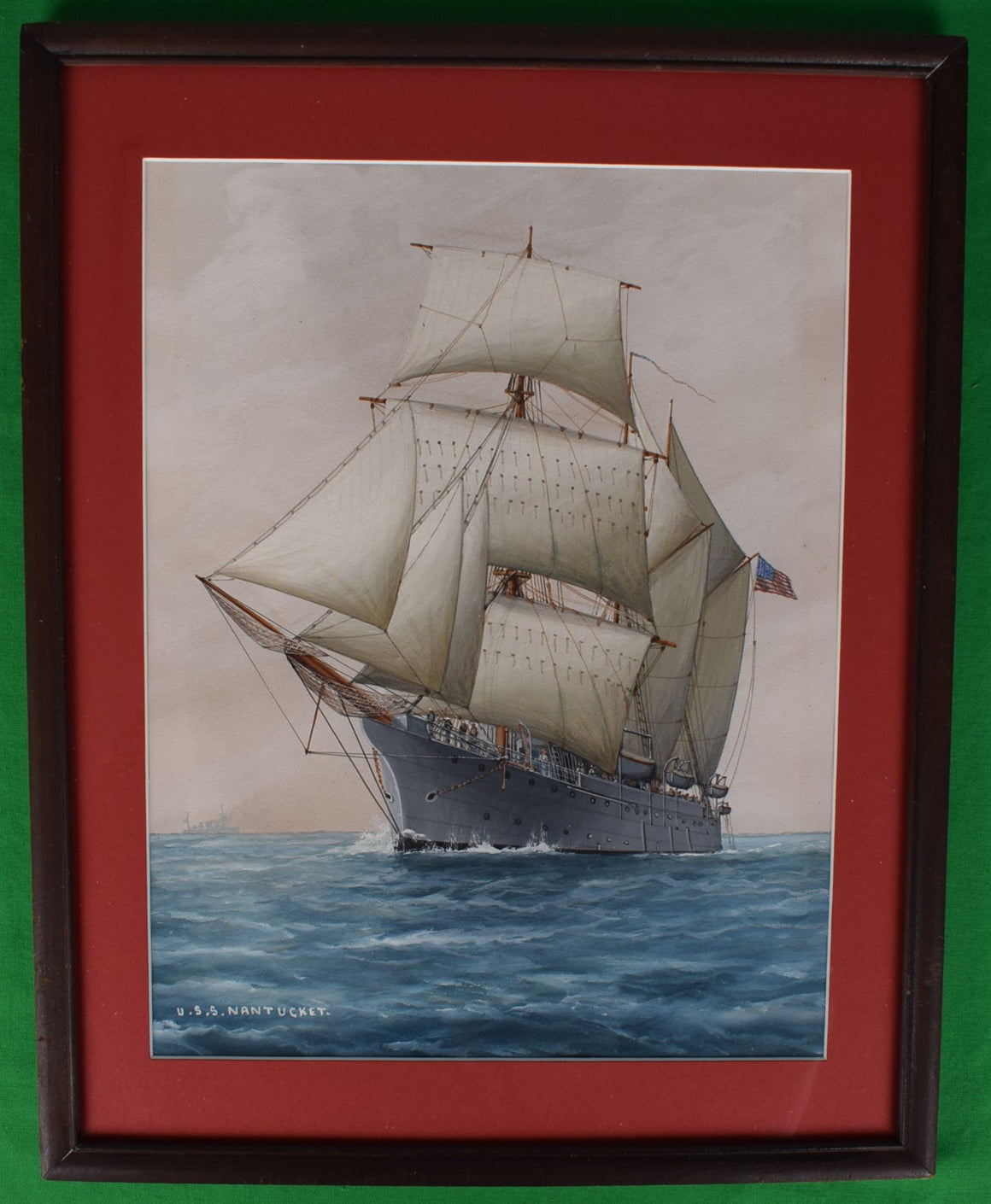 U.S.S. Nantucket Watercolor w/ Gouache