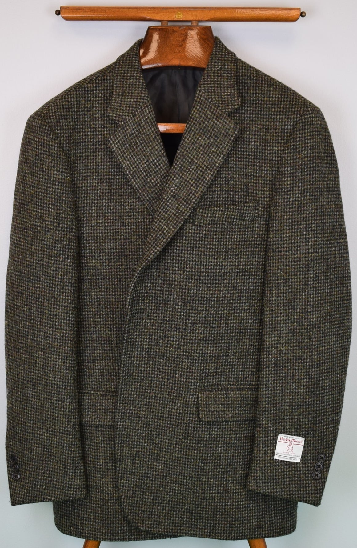 "J. Press Char Olive Tic Weave Harris Tweed Wool Sport Coat" Sz 44R (NW$895T)