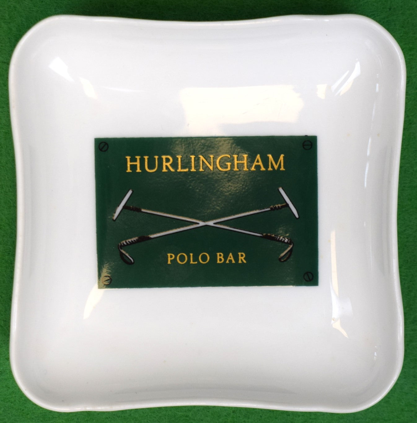 "Hurlingham Polo Bar Porcelain Ashtray"