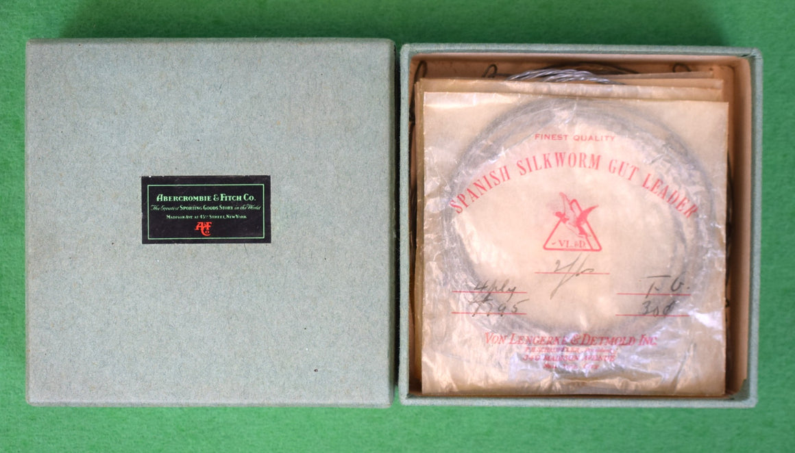 Box Set x 7 Abercrombie & Fitch Silkworm Gut Leaders (NIB)