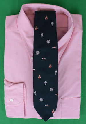 Chipp 'The Baseball Score' Green Poly Tie