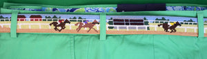 Hand-Needlepoint Horse Race Track Belt Sz 40