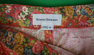 "Steven Stolman x Scalamandré Glazed Chintz Floral Print Women's Slacks" Sz: 6