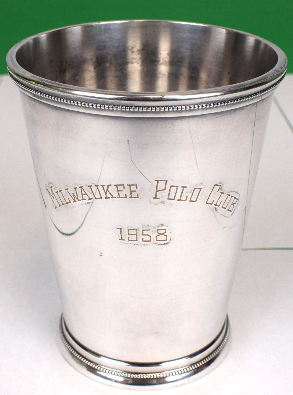 Milwaukee Polo Club 1958 Silver Plate Julep Cup