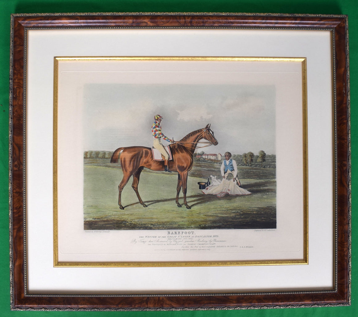 Barefoot, The Winner Of The Great St. Leger At Doncaster 1823 Aquatint by John Frederick Herring Snr