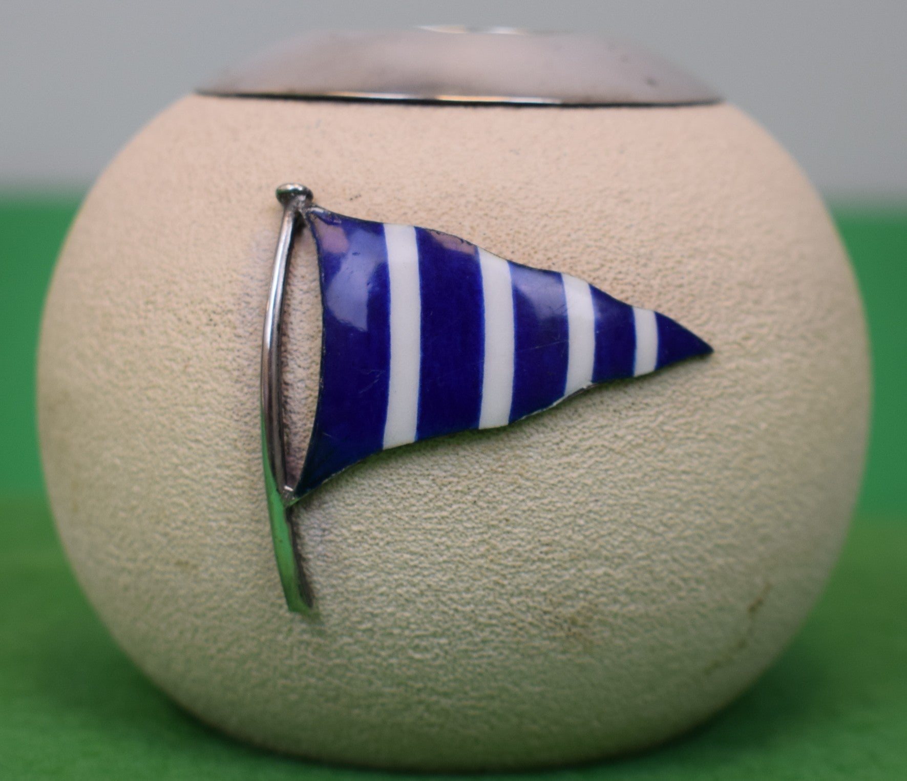 Larchmont Yacht Club Globe Match Striker w/ Sterling Rim Provenance: The Susie Hilfiger Collection