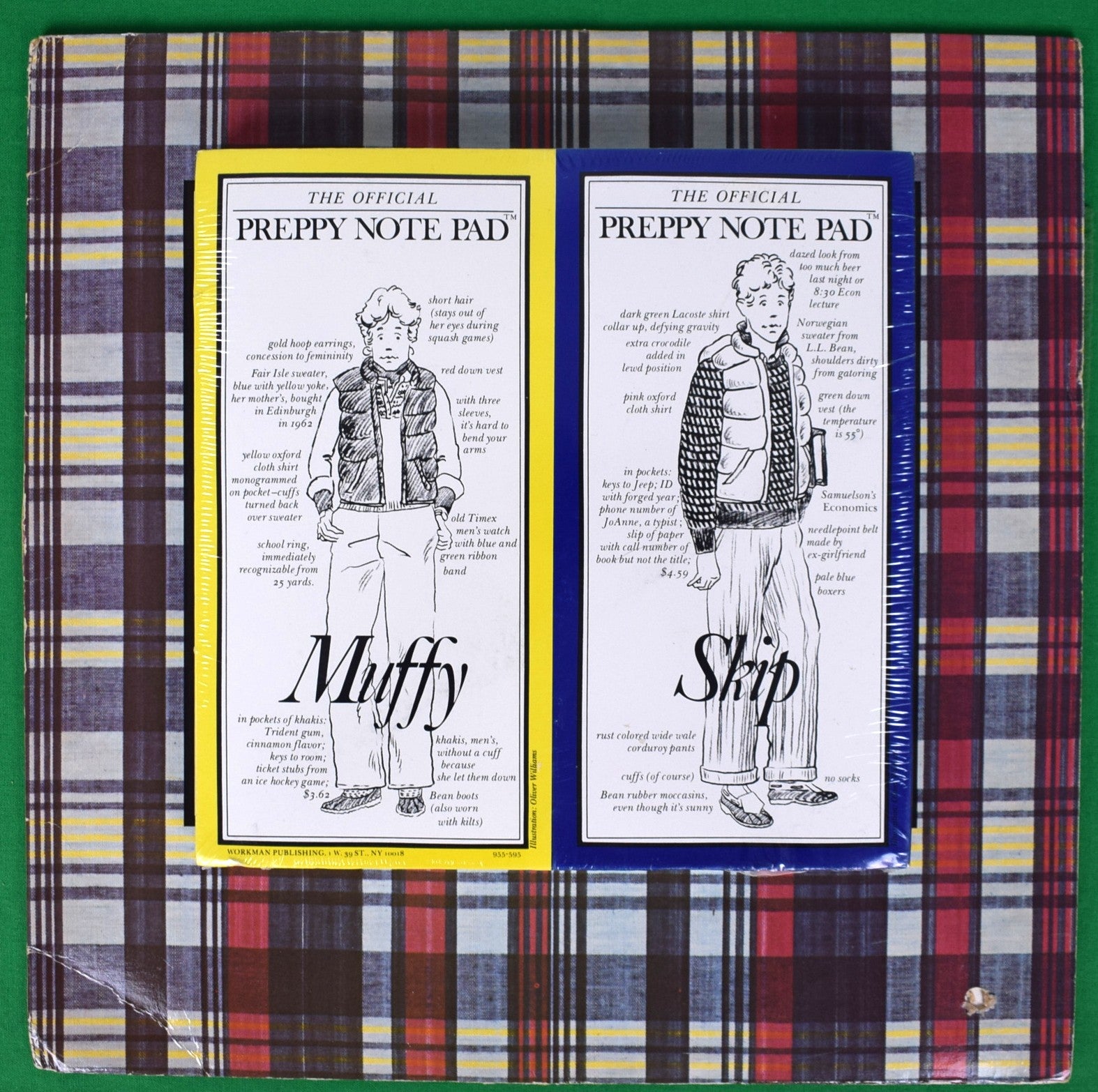 "The Official Preppy c1981 Note Pads w/ Muffy & Skip" (Sealed/ Deadstock!)