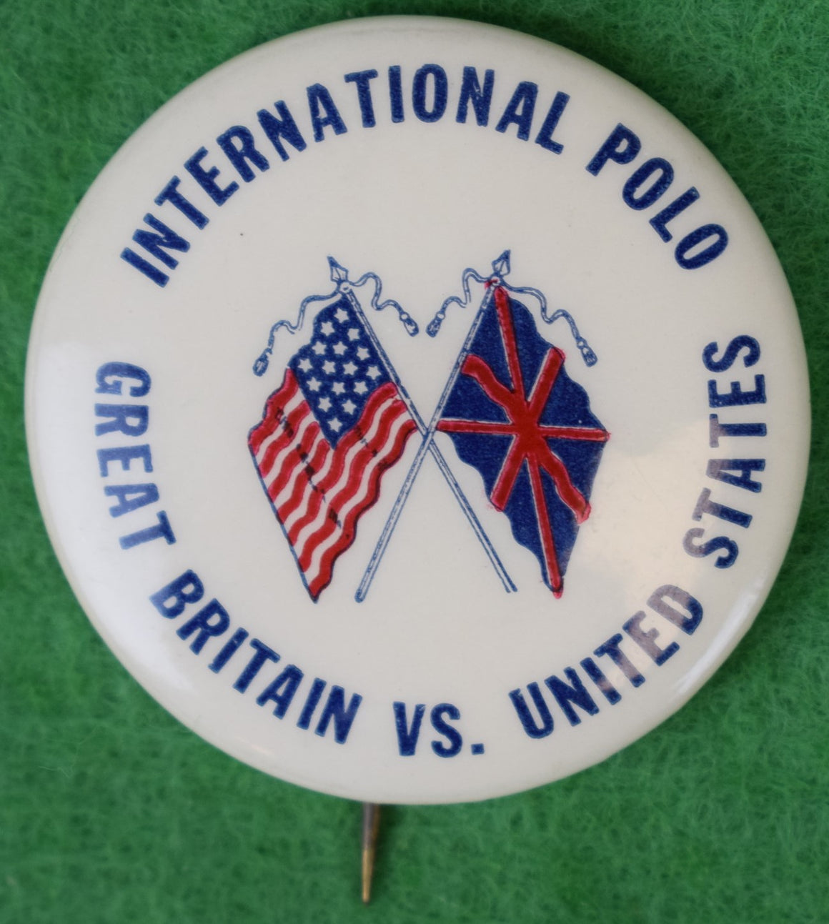 International Polo Great Britain vs. United States Enamel Badge/ Pinback Button